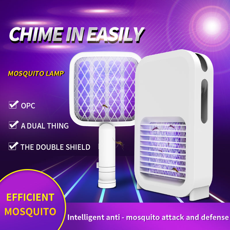 2-in-1 LED Mosquito Killer Racket Zapper