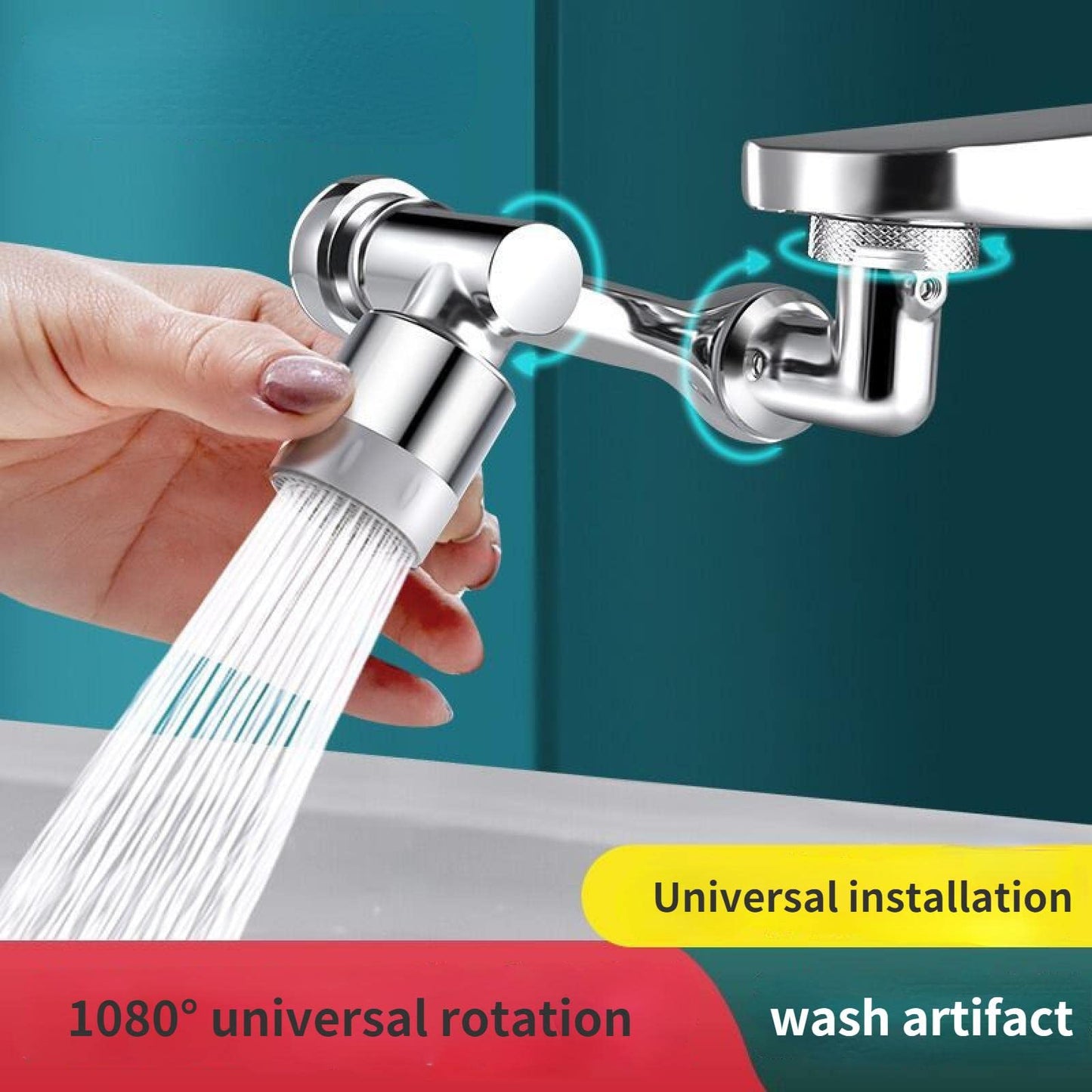 Faucet Extender Universal Swivel Splash Resistant Shower