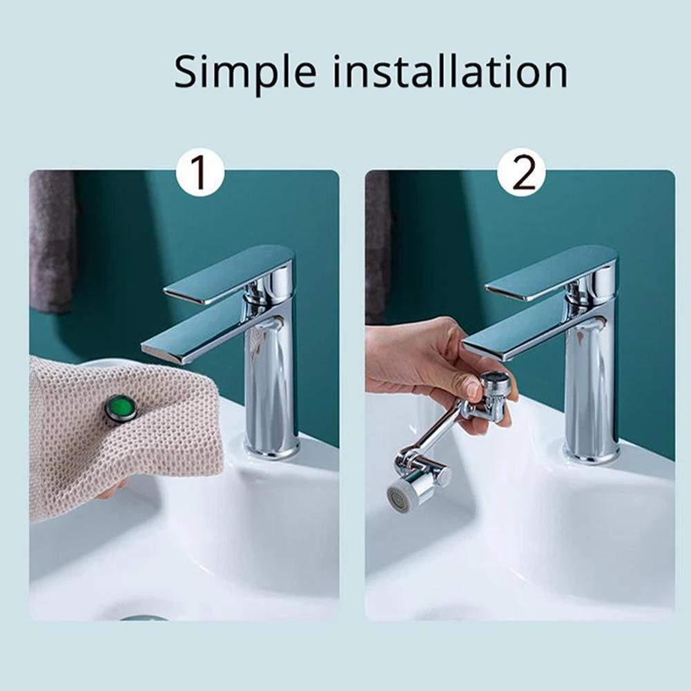 Faucet Extender Universal Swivel Splash Resistant Shower